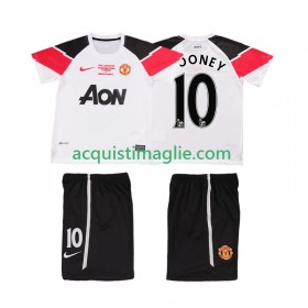 Divisa di Calcio Manchester United ROONEY 10 Champions League 2011 2012 Retro Bambino Terza